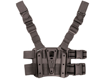 Blackhawk 432000PBK Tactical Holster Platform Black Carbon Fiber Leg Mount Fits Blackhawk Concealment/Duty Holsters