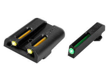 TruGlo TG131GT1Y TFO Green/Tritium/Fiber Optic Front Sight-Yellow/Tritium/Fiber Optic Rear Sight Glock 17/17L/19