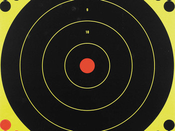 Birchwood Casey 34185 Shoot-N-C Reactive Target Self-Adhesive Paper Black/Yellow/Red 17.25" Bullseye 5 Pack