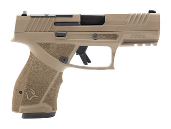 Taurus TX 9 Compact 9mm Luger 15+1 4" Black Barrel, Flat Dark Earth Alloy Steel Optic Ready/Serrated Slide, Flat Dark Earth Stainless Steel Frame w/Picatinny Rail, Interchangeable Backstrap Grip