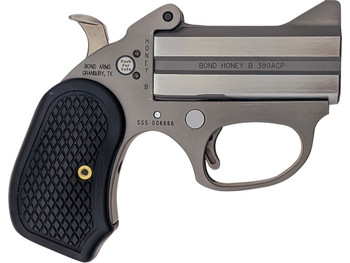 Bond Arms BAHB Honey B Stinger RS 38 Special 2rd Shot 3" Matte Stainless Steel Frame Black Extended B6 Resin Grips Right Hand