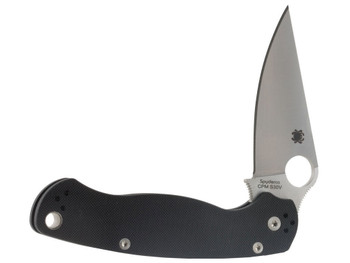 Spyderco C81GP2 Para Military 2 3.42" Folding Drop Point Plain CPM S45VN SS Blade Black G10 Handle Includes Pocket Clip