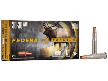 Federal P3030D Premium 30-30Win 170gr Nosler Partition 20 Per Box/10 Case