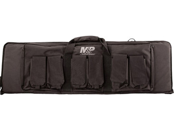 M&P Accessories 110025 Pro Tac Gun Case 42" Black Nylon w/ Full Length External Pocket & 6 Magazine Pouches