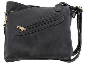 Bulldog BDP030 Cross Body Purse w/Holster Black Leather for Small Autos & Revolvers Ambidextrous Hand