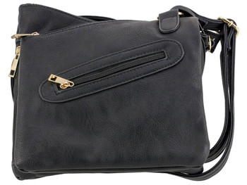 Bulldog BDP030 Cross Body Purse w/Holster Black Leather for Small Autos & Revolvers Ambidextrous Hand