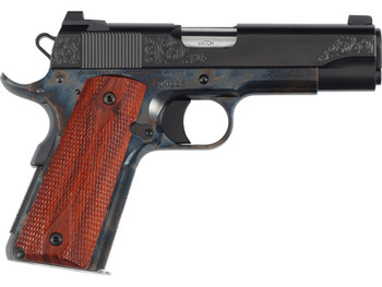Dan Wesson 01779 Heirloom 2024 45 ACP 8+1 4.25" Stainless Steel Barrel, Blued Serrated Carbon Steel Slide, Black Steel Frame w/Beavertail, Cocobolo Grip