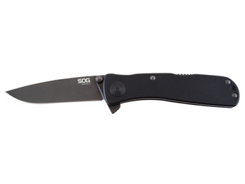 S.O.G SOGTWI12CP Twitch II 2.65" Folding Plain Black Hardcased TiCN AUS-8A SS Blade Black Anodized Aluminum Handle Includes Pocket Clip