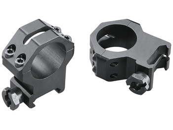 Weaver Mounts 48362 Four-Hole Skeleton Rings Matte Black 1" Extra High