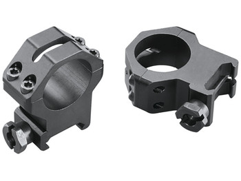 Weaver Mounts 48362 Four-Hole Skeleton Rings Matte Black 1" Extra High