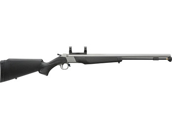 CVA PR2117SM Wolf V2 50 Cal 209 Primer 24" Matte Stainless Steel Barrel, Stainless Steel Receiver w/DuraSight Rail, Fixed Black Synthetic Stock