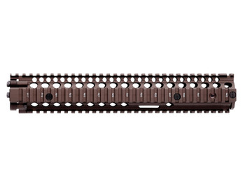 Daniel Defense 0100408001 M4A1 RIS II Handguard 12.25" 2-Piece, Free-Floating Style Made of 6061-T6 Aluminum with Flat Dark Earth Anodized Finish & Picatinny Rail for AR-15