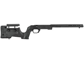 Mdt Sporting Goods Inc 104689BLK XRS Chassis Black Aluminum Core with Polymer Panels, Adj. Cheekrest, M-LOK Forend, Interchangeable Grips, AICS Mag Compatible, Fits Short Action Tikka T3