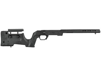 Mdt Sporting Goods Inc 104689BLK XRS Chassis Black Aluminum Core with Polymer Panels, Adj. Cheekrest, M-LOK Forend, Interchangeable Grips, AICS Mag Compatible, Fits Short Action Tikka T3