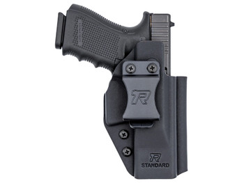 Rounded Gear RGUNVRSLSTNDRDBLK Universal Kydex IWB Black Kydex Belt Clip Fits Standard Sized Handguns Right Hand