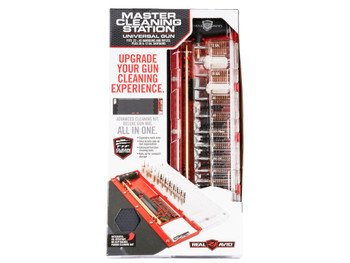Real Avid AVMCSU Master Cleaning Station Universal Rifle/Shotgun Bronze/Nylon Bristles Black/Red