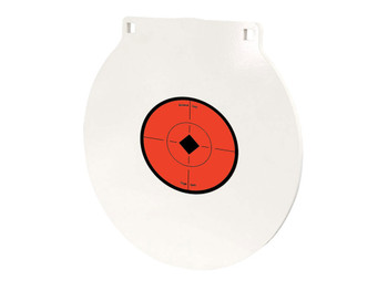 Birchwood Casey RND10 Round Steel Target Plate 10" Centerfire Rifle/Handgun Target Black/Red/White NM500 Steel Hanging