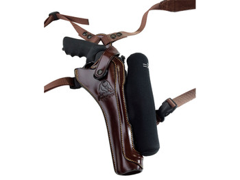 Galco KH172H Kodiak Hunter Chest Holster Havana Brown Leather Shoulder/Torso Strap Fits S&W X Frame 8.375" Right Hand