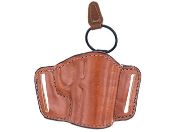 Bianchi 19256 105 Minimalist OWB Size 14 Tan Leather Belt Slide Compatible w/Sig P365/Glock 42/Bersa Thunder/S&W 1911 Belt Up to 1.75" Wide Right Hand