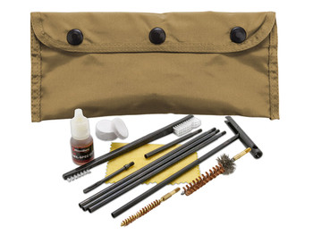 KleenBore POU302T Modular Cleaning Kit Coyote Tan Multi-Caliber Handgun/Rifle Bronze/Nylon Bristles Nylon Case
