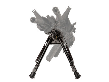 Blackhawk 71BP09BK Sportster Pivot + Traverse Bipod 6"-9"Black Anodized Metal, Sling Swivel Attached, Rubber Feet