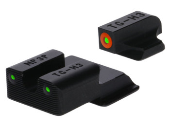 TruGlo TG231MP4C Tritium Pro Black | Green Tritium Orange Outline Front Sight Green Tritium Rear Sight