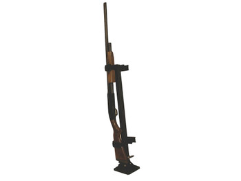 Rugged Gear 10083 Floor Mount Gun Rack Permanent 2 Rifle/Shotgun Black Metal