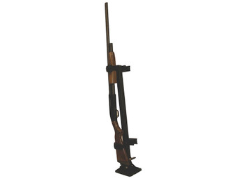 Rugged Gear 10083 Floor Mount Gun Rack Permanent 2 Rifle/Shotgun Black Metal