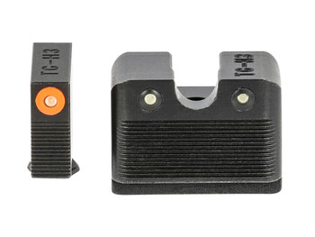 TruGlo TG231G2MC Tritium Pro Black | Green Tritium Orange Outline Front Sight Green Tritium Rear Sight