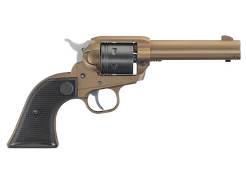 Ruger 2004 Wrangler 22 LR 6 Shot 4.62" Burnt Bronze Cerakote Barrel, Black Cerakote Cylinder, Burnt Bronze Cerakote Frame Black Checkered Polymer Grips