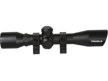 TruGlo TG8504BD Compact Black Anodized Matte Black 4x 32mm 1" Tube Diamond Reticle