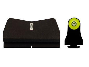 XS Sights GL0015P5Y DXT2 Big Dot Night Sights fits Glock Black | Green Tritium Yellow Outline Front Sight Green Tritium White Outline Bar Rear Sight