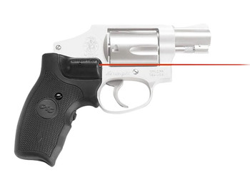 Crimson Trace 011150 Lasergrips Fits S&W J-Frame Round Butt, Red Laser 633nM Wavelength 5mW Output, Black Polymer Extended