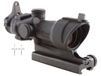 Trijicon 100092 ACOG Black Hardcoat Anodized 4x32mm Illuminated Amber Crosshair .308/7.62 BDC Reticle