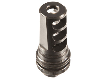 SilencerCo AC857 ASR Muzzle Brake Black Steel with 5/8"-24 tpi Threads for 338 Cal