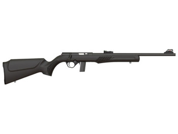 Rossi RB22L1811 RB22 Full Size 22 LR 10+1, 18" Matte Black Button Rifled Free Floating Steel Barrel, Matte Black Stainless Steel Receiver, Black Monte Carlo Stock, Right Hand