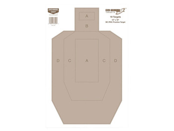 Birchwood Casey 37018 EZE-Scorer IPSC Paper Hanging Universal 12" x 18" Tan 100 Per Pkg