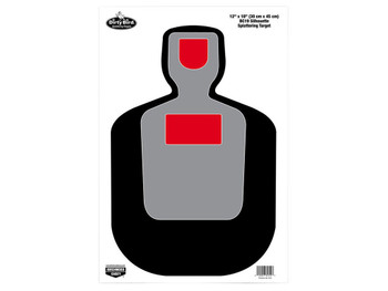 Birchwood Casey 35717 Dirty Bird Silhouette Tagboard Hanging Pistol 12" x 18" Multi-Color 8 Per Pkg