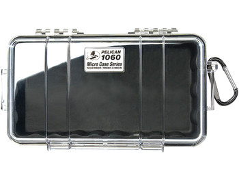 Pelican 1060025100 Micro Case Black/Clear Polycarbonate 9.88" Long