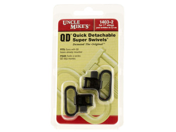 Uncle Mike's 14032 Super Swivel Quick Detach Tri-Lock Blued 1" Loop for Rifles or Shotguns w/QD Bases