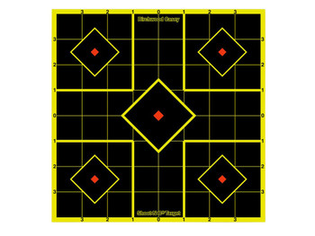 Birchwood Casey 34112 Shoot-N-C Reactive Target Self-Adhesive Paper Multi Color 8" 5-Diamond 15 Pack