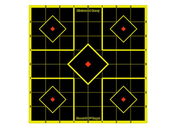 Birchwood Casey 34112 Shoot-N-C Reactive Target Self-Adhesive Paper Multi Color 8" 5-Diamond 15 Pack