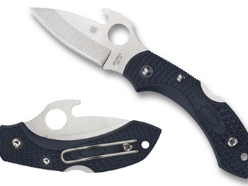 Spyderco C28PGYW2 Dragonfly 2 2.28" Folding Drop Point Plain VG-10 SS Blade Gray Bi-Directional Texturing FRN Handle Includes Pocket Clip