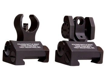 Troy Ind SSIGIARSTBT00 Tritium Micro BattleSight Set HK Front & Round Rear Black Hardcoat Anodized