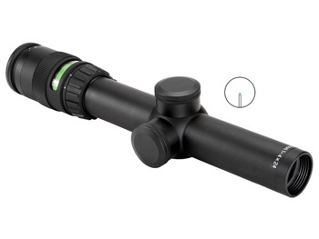 Trijicon 200057 AccuPoint Black Hardcoat Anodized 1-4x 24mm 30mm Tube Illuminated Green Triangle Post Reticle