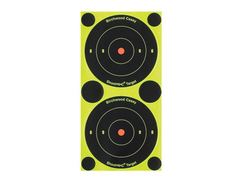 Birchwood Casey 34375 Shoot-N-C Reactive Target Self-Adhesive Paper Black/Yellow 3" Bullseye 240 Pack