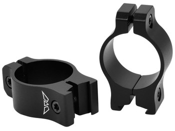 Warne V420M Rimfire Rings Vapor Matte Black Aluminum 1" Tube Low Vertical Split 3/8" Dovetail 0 MOA
