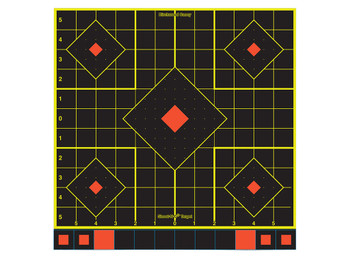 Birchwood Casey 34214 Shoot-N-C Reactive Target Self-Adhesive Paper Multi Color 12" 5-Diamond 12 Pack