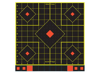 Birchwood Casey 34214 Shoot-N-C Reactive Target Self-Adhesive Paper Multi Color 12" 5-Diamond 12 Pack