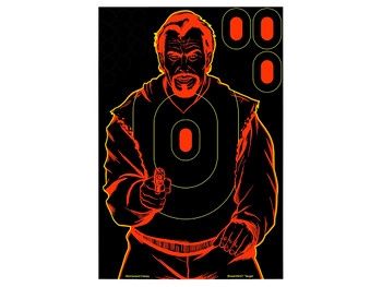 Birchwood Casey 34643 Shoot-N-C Reactive Target Self-Adhesive Paper Black/Red 12"x18" Bad Guy Silhouette 100 Pack